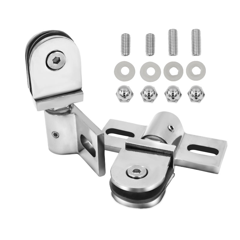 Glass Door Hinge - Badkamer glazen deurclip/klem/scharnier, draaibare deurschacht, zinklegering