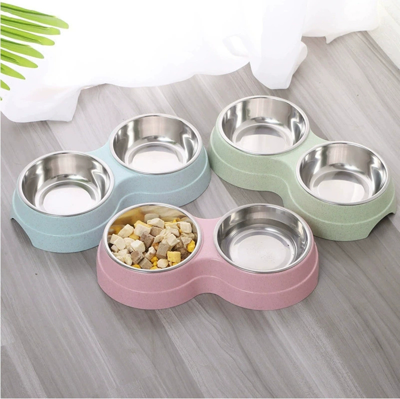 Royal Canin Food Medium - 1 stalen dubbele hondenvoederbak met antislipbodem,