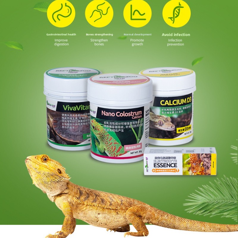 Vitamin D3 Reptile - Reptizoo Reptiel Calciumpoeder & D3-essentieel vitaminesupplement